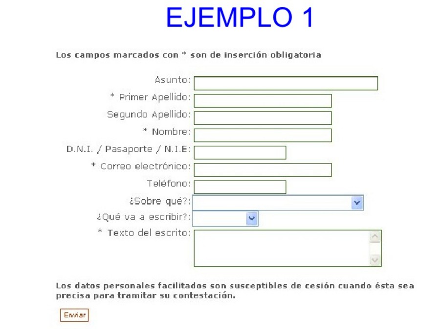 Formulario html ejemplo